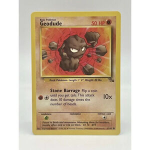 Geodude 47/62 Fossil Pokémon TCG Regular Common‎ Non Halo 1999 Vintage LP
